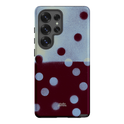 Plum Polka Dot Printed Phone Cases Samsung Galaxy S25 Ultra / Armoured by Jasmine Dowling - The Dairy
