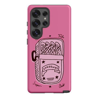 Sardine Social Pink Printed Phone Cases Samsung Galaxy S25 Ultra / Armoured by The Dairy - The Dairy