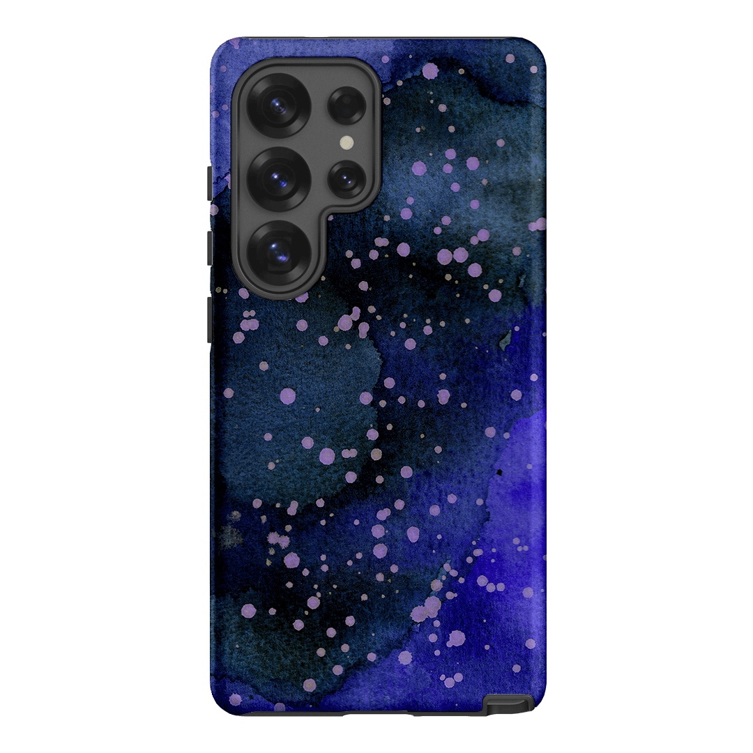 Spotty Navy Printed Phone Cases Samsung Galaxy S25 Ultra / Armoured by The Dairy - The Dairy
