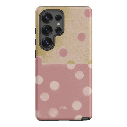 Strawberry Polka Dot Printed Phone Cases Samsung Galaxy S25 Ultra / Armoured by Jasmine Dowling - The Dairy