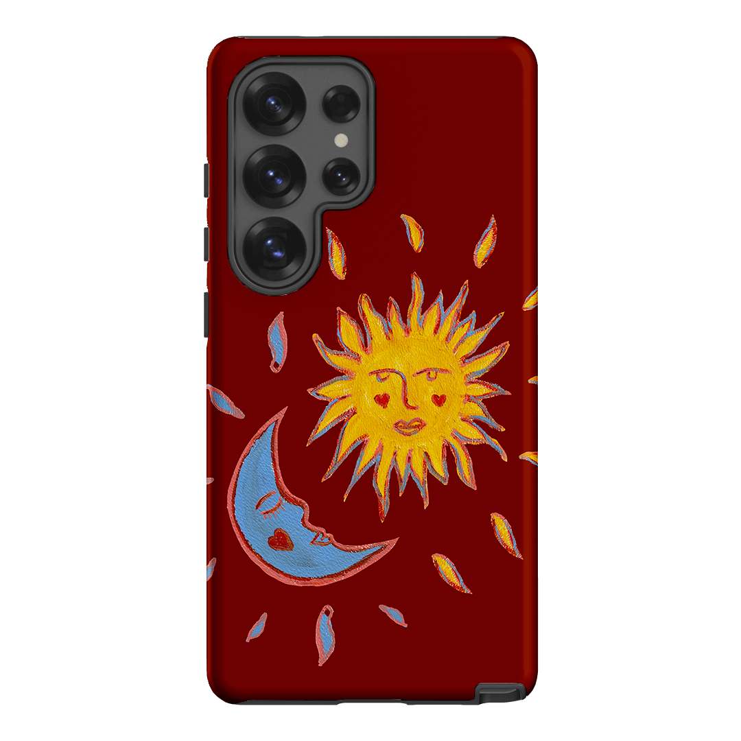 Sun & Moon Red Printed Phone Cases Samsung Galaxy S25 Ultra / Armoured by BG. Studio - The Dairy