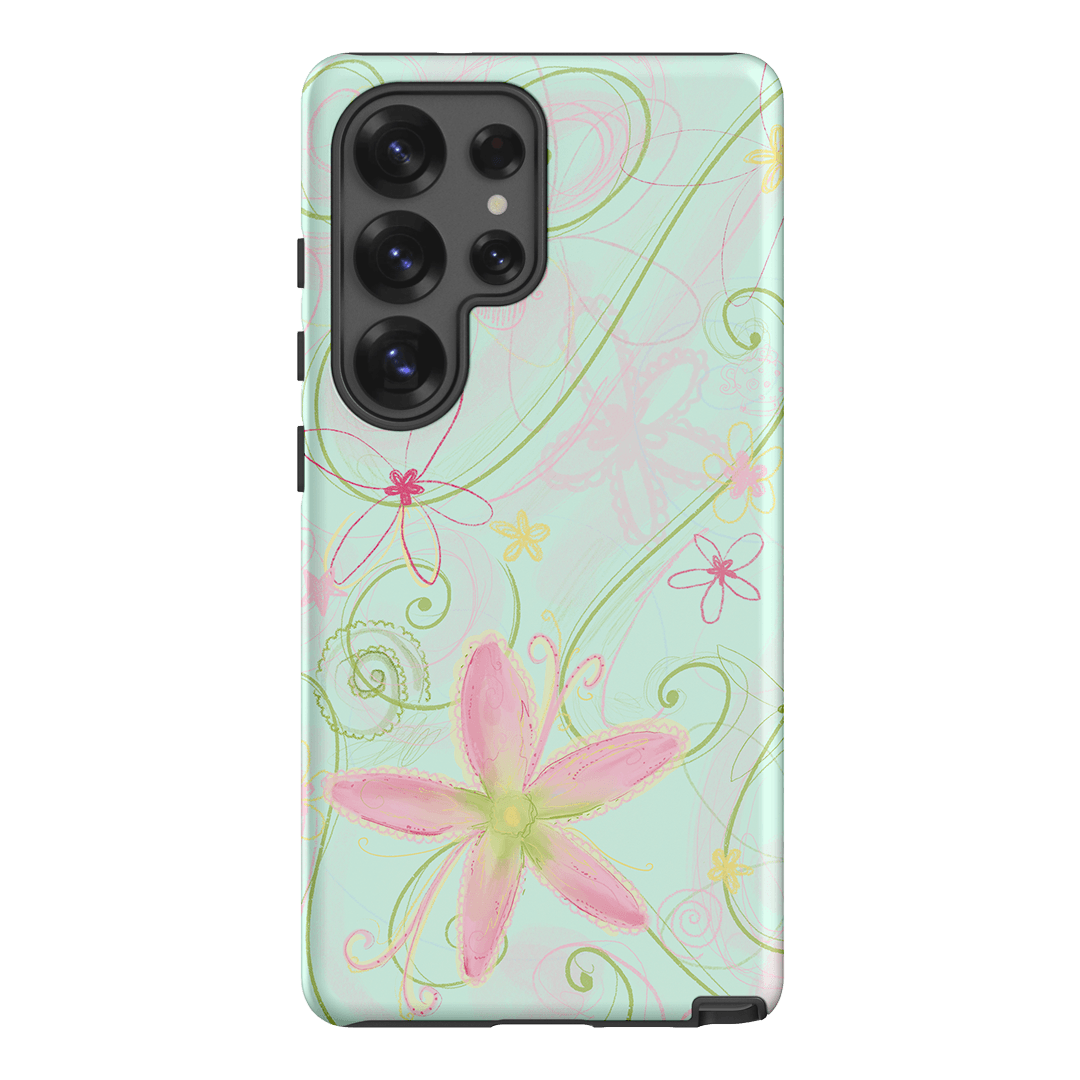 Swirl Blue Printed Phone Cases Samsung Galaxy S25 Ultra / Armoured by Kayla Carr - The Dairy