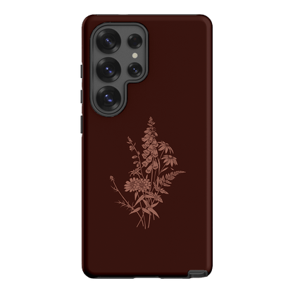 Wildflowers Mocha Printed Phone Cases Samsung Galaxy S25 Ultra / Armoured by Typoflora - The Dairy