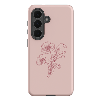 Blush Poppies Printed Phone Cases Samsung Galaxy S26 / Armoured by Typoflora - The Dairy