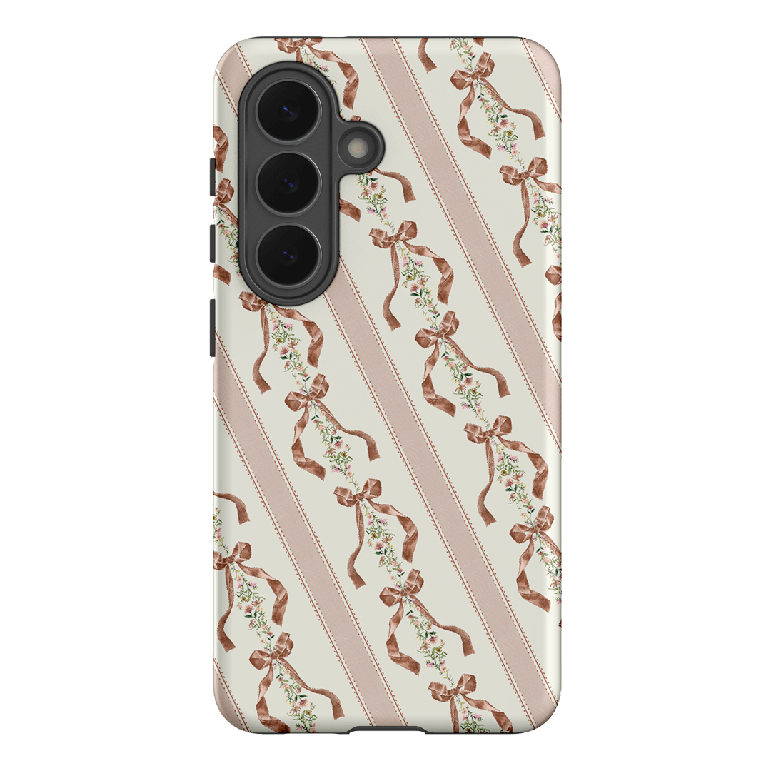 Bow Stripe Printed Phone Cases Samsung Galaxy S26 / Armoured by Veronica Tucker - The Dairy
