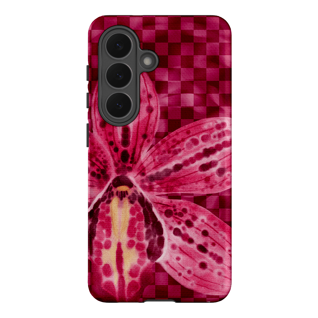 Check Orchid Printed Phone Cases Samsung Galaxy S26 / Armoured by Sally Hungerford - The Dairy