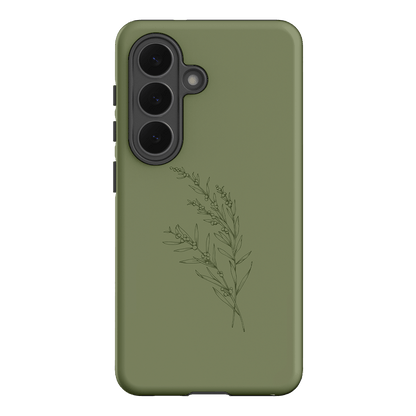 Khaki Wattle Printed Phone Cases Samsung Galaxy S26 / Armoured by Typoflora - The Dairy