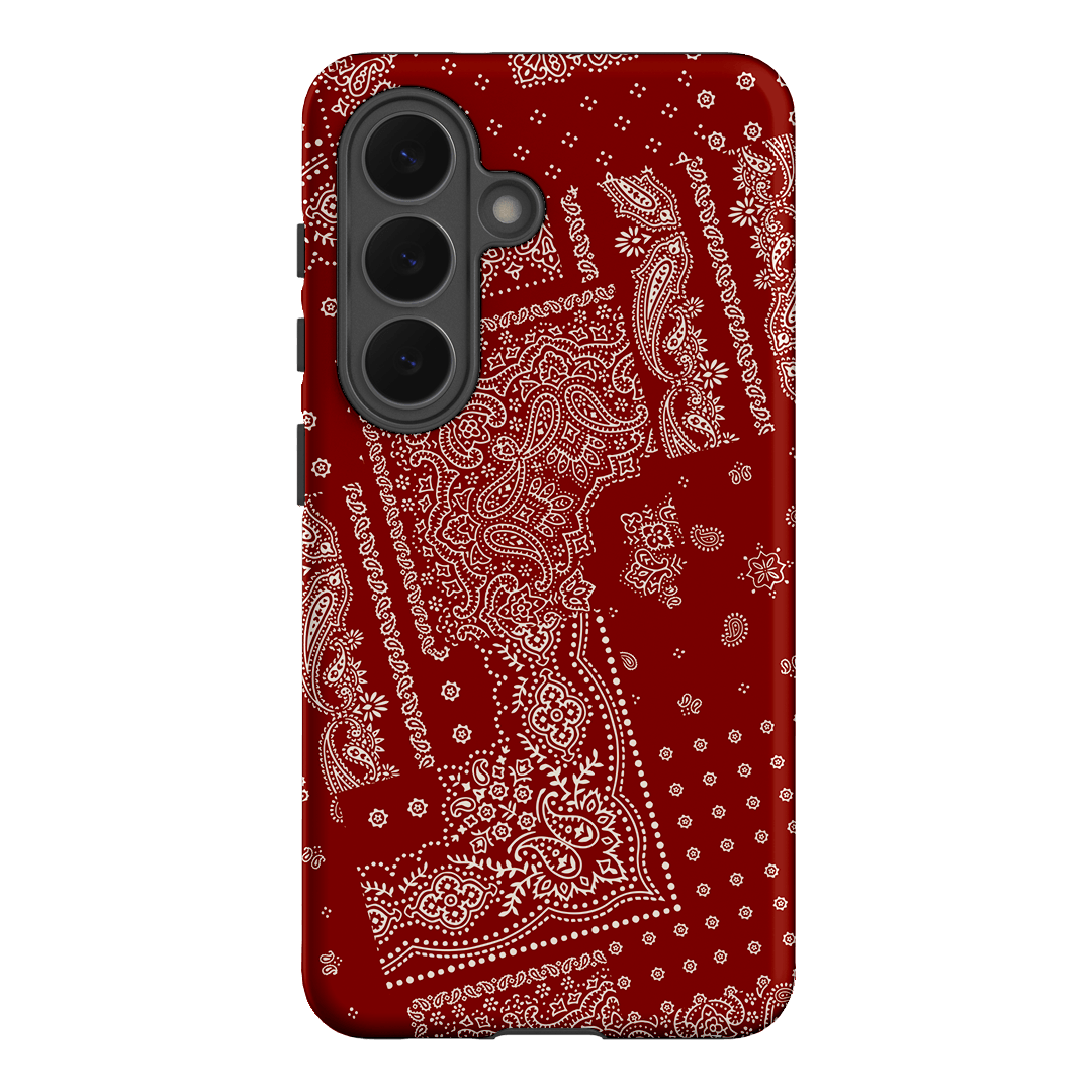Paisley Crimson Printed Phone Cases Samsung Galaxy S26 / Armoured by The Dairy - The Dairy