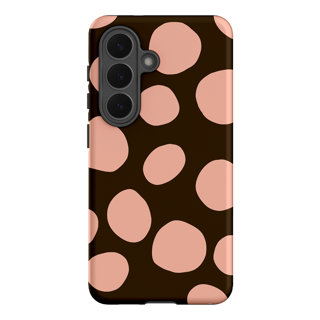 Pebbles Chocolate Pink Printed Phone Cases Samsung Galaxy S26 / Armoured by Veronica Tucker - The Dairy