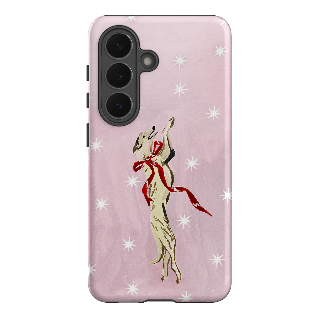 Pink Bow Hound Printed Phone Cases Samsung Galaxy S26 / Armoured by Lisa Hu - The Dairy