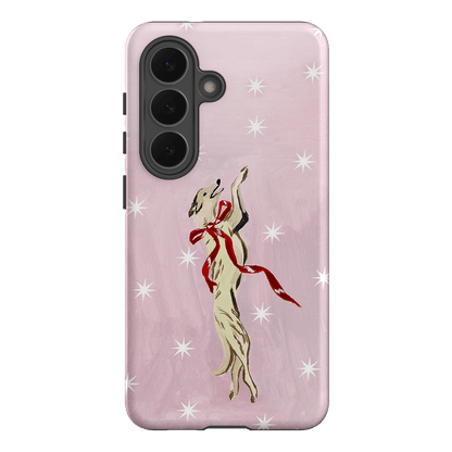 Pink Bow Hound Printed Phone Cases Samsung Galaxy S26 / Armoured by Lisa Hu - The Dairy