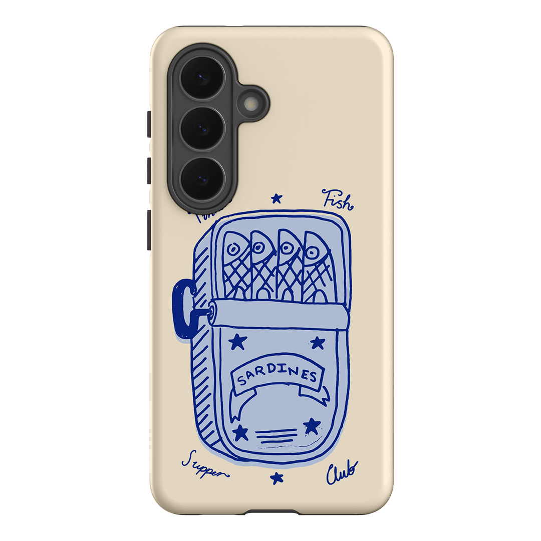 Sardine Social Blue Printed Phone Cases Samsung Galaxy S26 / Armoured by The Dairy - The Dairy