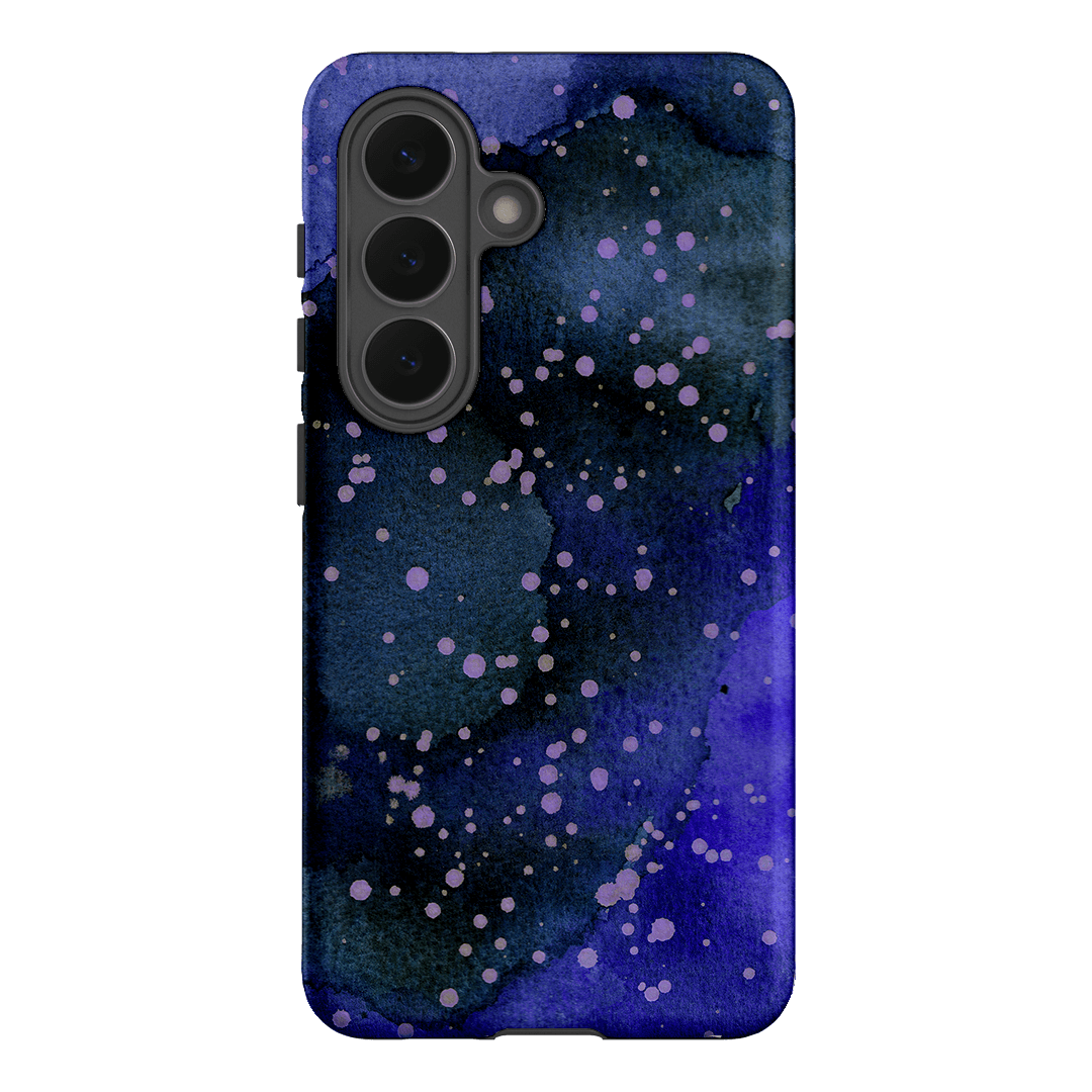 Spotty Navy Printed Phone Cases Samsung Galaxy S26 / Armoured by The Dairy - The Dairy