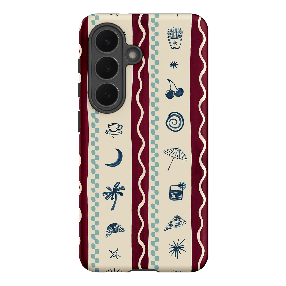 Summer Snacks Burgundy Printed Phone Cases Samsung Galaxy S26 / Armoured by Charlie Taylor - The Dairy