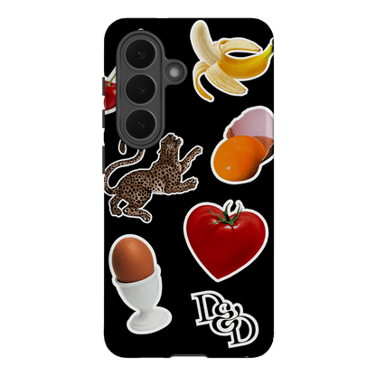 Sunday Stickers Black Printed Phone Cases Samsung Galaxy S26 / Armoured by Desmond & Dempsey - The Dairy