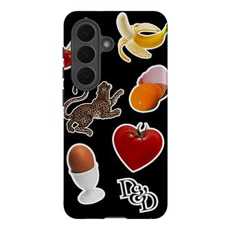 Sunday Stickers Black Printed Phone Cases Samsung Galaxy S26 / Armoured by Desmond & Dempsey - The Dairy