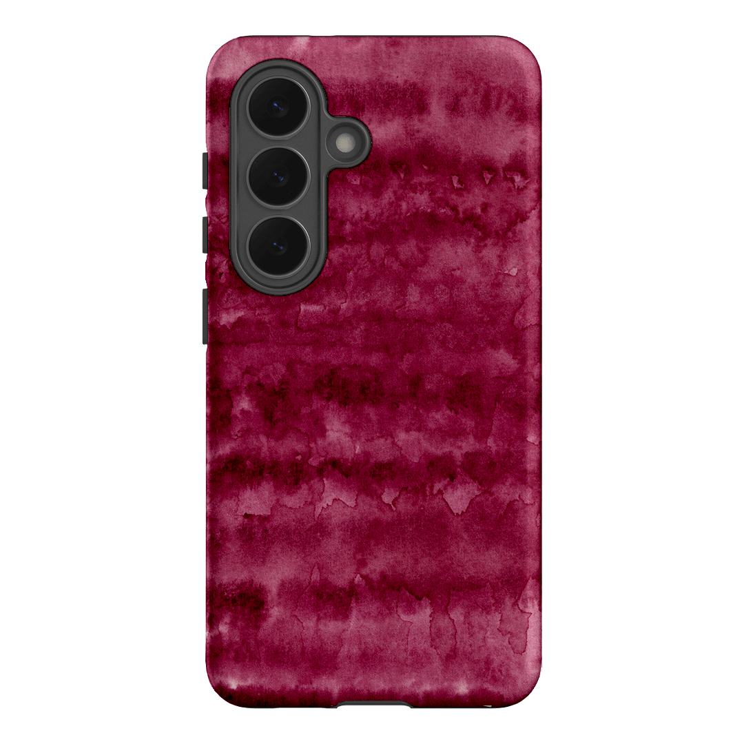 Watercolour Stripes Burgundy Printed Phone Cases Samsung Galaxy S26 / Armoured by The Dairy - The Dairy