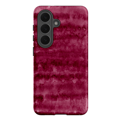 Watercolour Stripes Burgundy Printed Phone Cases Samsung Galaxy S26 / Armoured by The Dairy - The Dairy