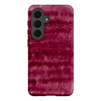 Watercolour Stripes Burgundy Printed Phone Cases Samsung Galaxy S26 / Armoured by The Dairy - The Dairy