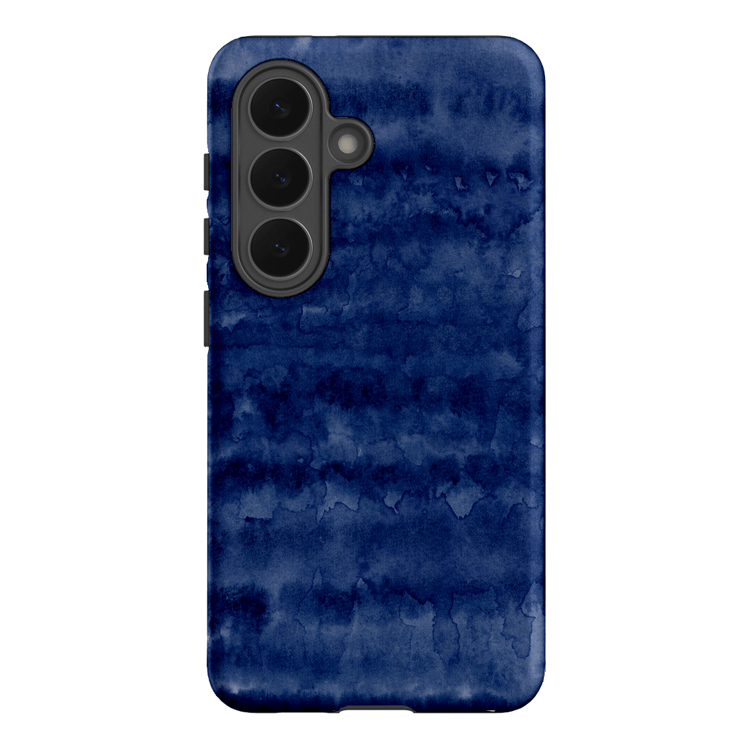 Watercolour Stripes Navy Printed Phone Cases Samsung Galaxy S26 / Armoured by The Dairy - The Dairy