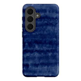 Watercolour Stripes Navy Printed Phone Cases Samsung Galaxy S26 / Armoured by The Dairy - The Dairy