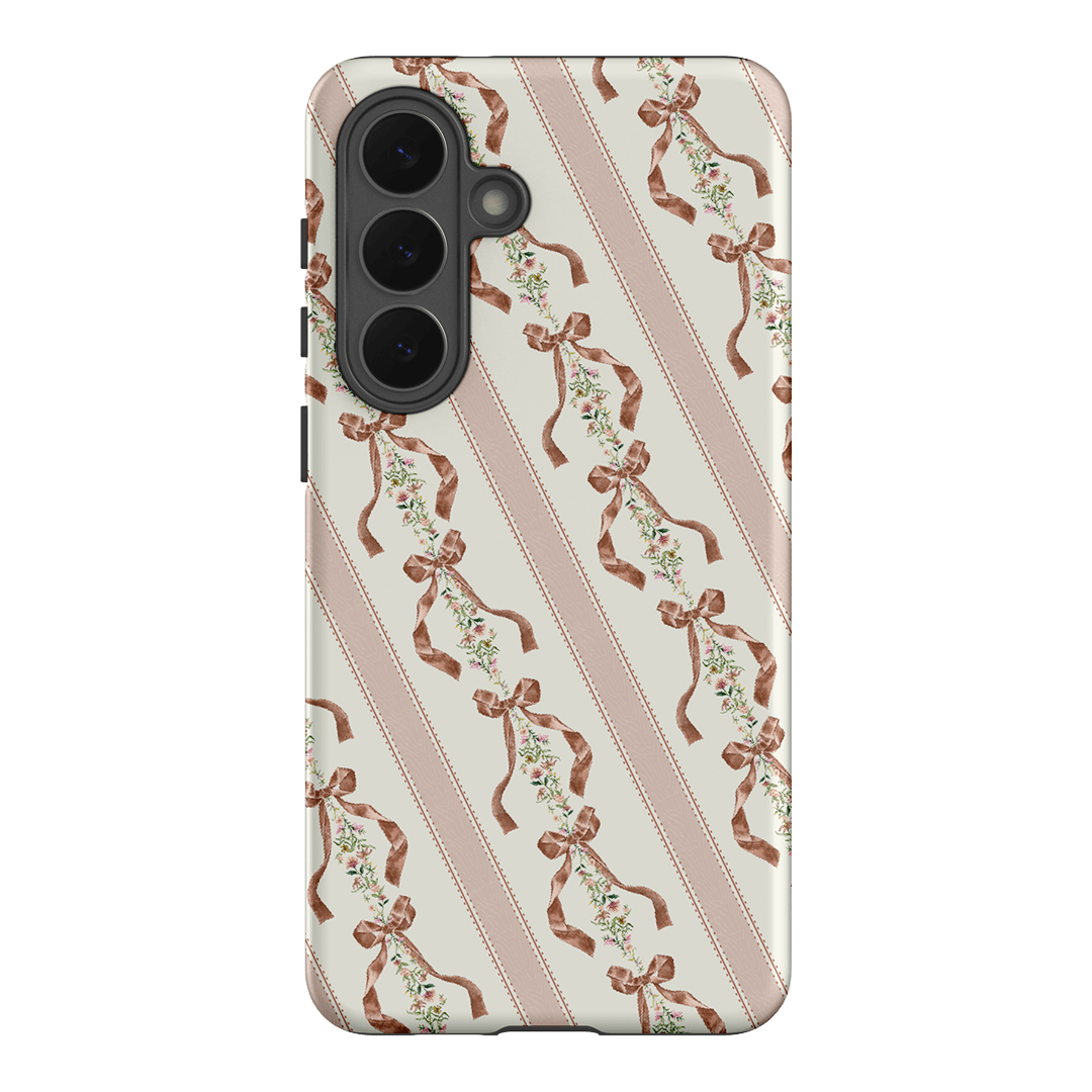 Bow Stripe Printed Phone Cases Samsung Galaxy S26 Plus / Armoured by Veronica Tucker - The Dairy