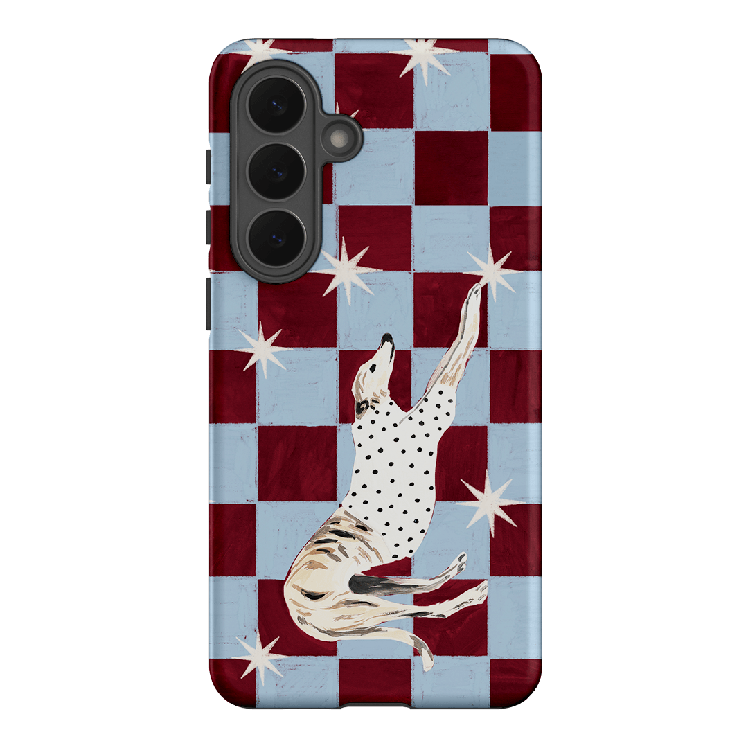 Check Greyhound Blue Printed Phone Cases Samsung Galaxy S26 Plus / Armoured by Lisa Hu - The Dairy