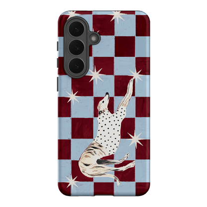 Check Greyhound Blue Printed Phone Cases Samsung Galaxy S26 Plus / Armoured by Lisa Hu - The Dairy