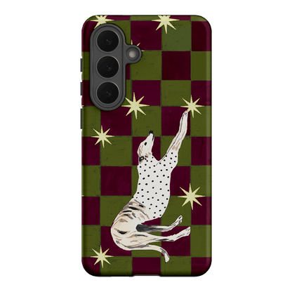 Check Greyhound Green Printed Phone Cases Samsung Galaxy S26 Plus / Armoured by Lisa Hu - The Dairy