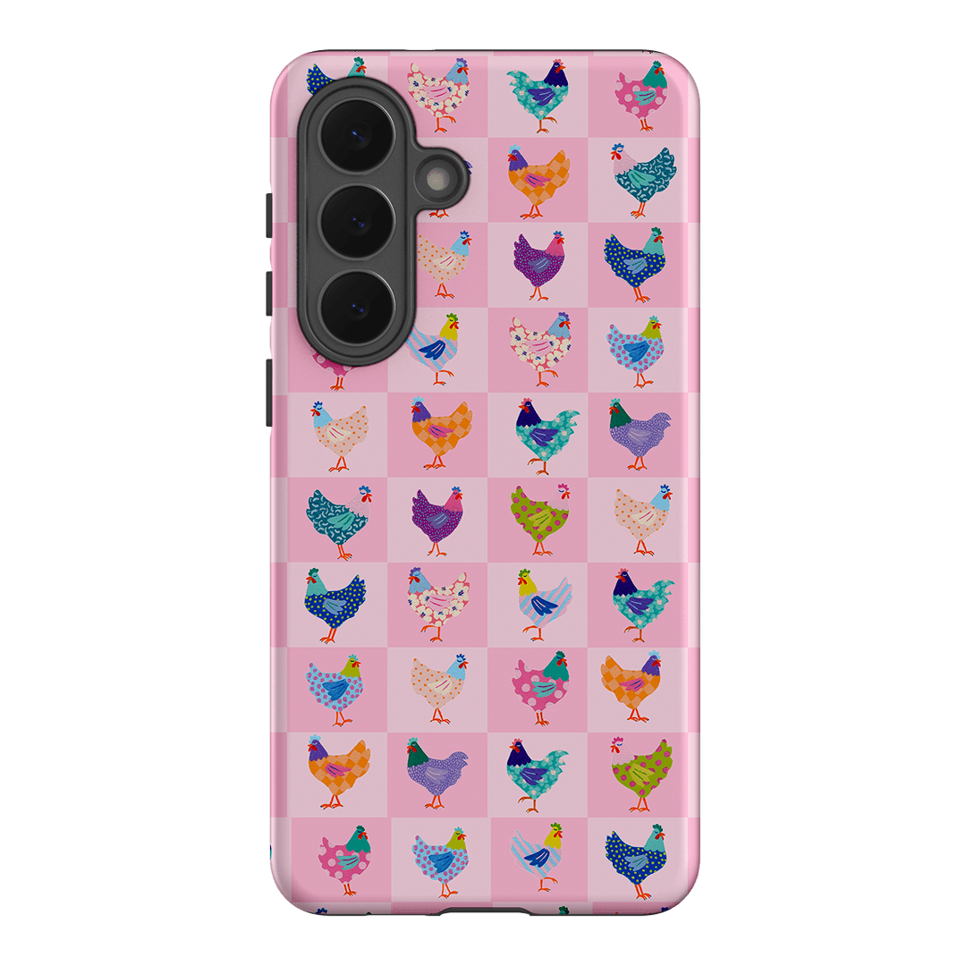 Checkered Chickens Printed Phone Cases Samsung Galaxy S26 Plus / Armoured by Kayla Henley - The Dairy