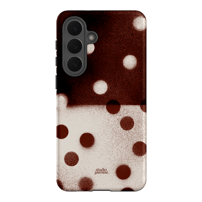 Espresso Polka Dot Printed Phone Cases Samsung Galaxy S26 Plus / Armoured by Jasmine Dowling - The Dairy