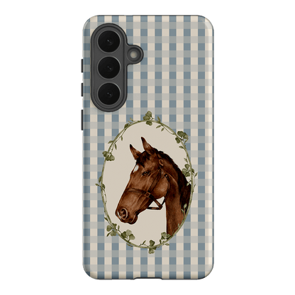 Gingham Horse Printed Phone Cases Samsung Galaxy S26 Plus / Armoured by Kasiags Art - The Dairy