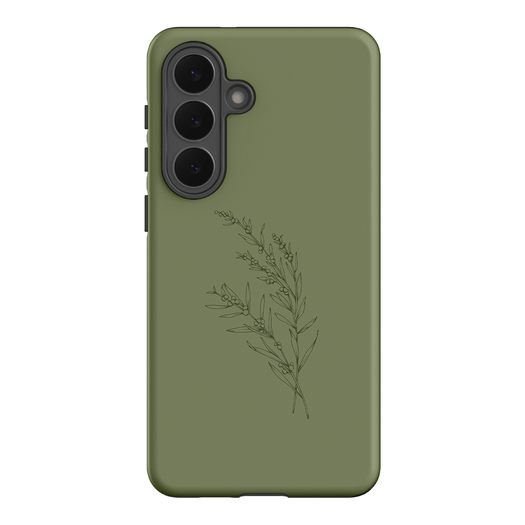 Khaki Wattle Printed Phone Cases Samsung Galaxy S26 Plus / Armoured by Typoflora - The Dairy