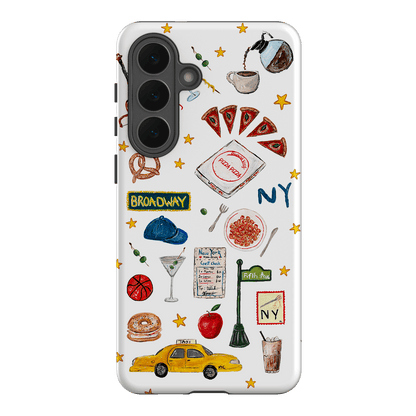 NYC White Printed Phone Cases Samsung Galaxy S26 Plus / Armoured by BG. Studio - The Dairy
