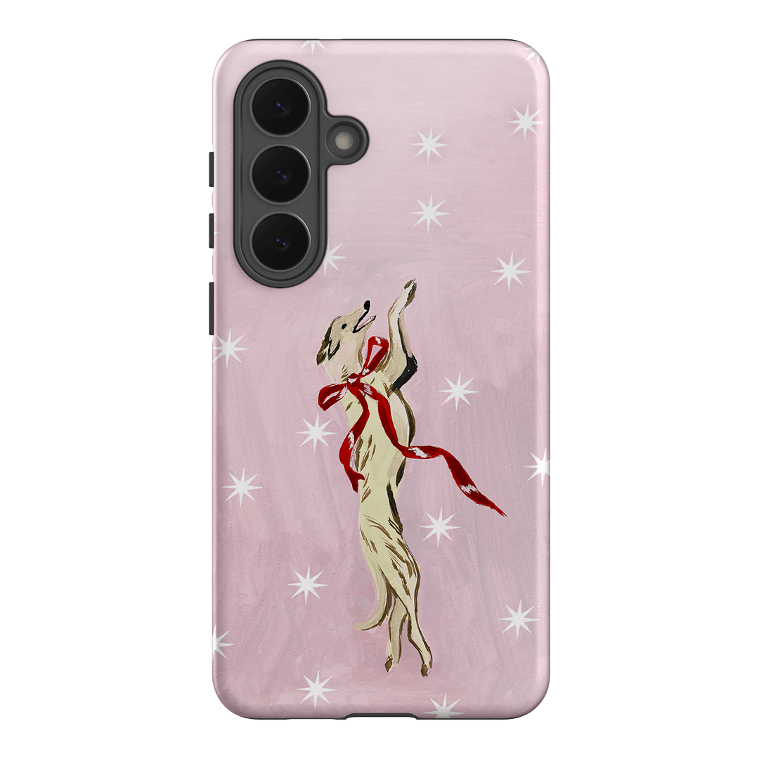 Pink Bow Hound Printed Phone Cases Samsung Galaxy S26 Plus / Armoured by Lisa Hu - The Dairy