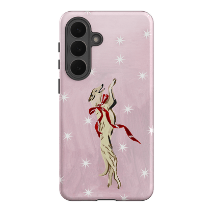 Pink Bow Hound Printed Phone Cases Samsung Galaxy S26 Plus / Armoured by Lisa Hu - The Dairy
