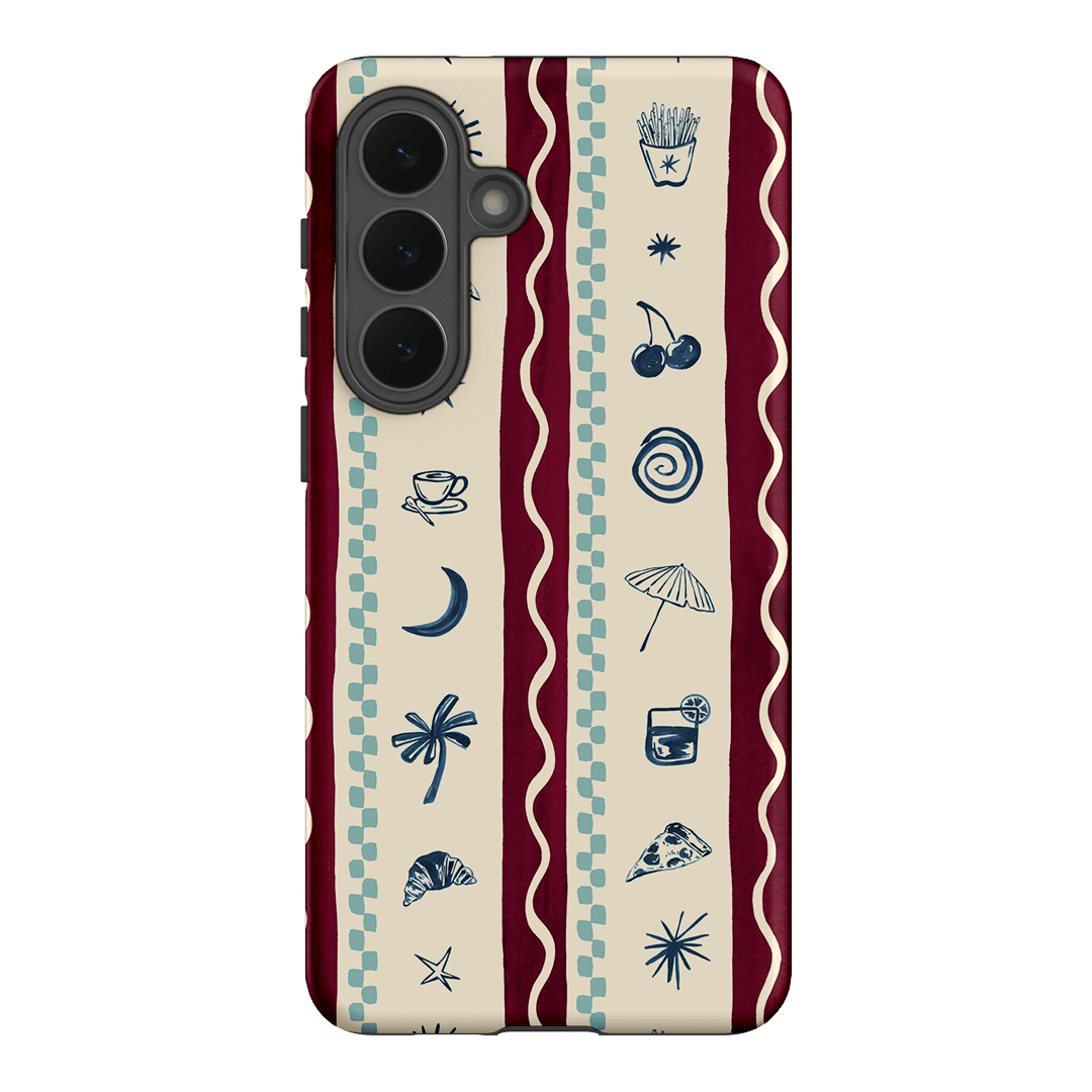 Summer Snacks Burgundy Printed Phone Cases Samsung Galaxy S26 Plus / Armoured by Charlie Taylor - The Dairy