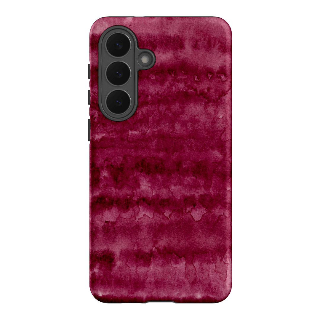 Watercolour Stripes Burgundy Printed Phone Cases Samsung Galaxy S26 Plus / Armoured by The Dairy - The Dairy