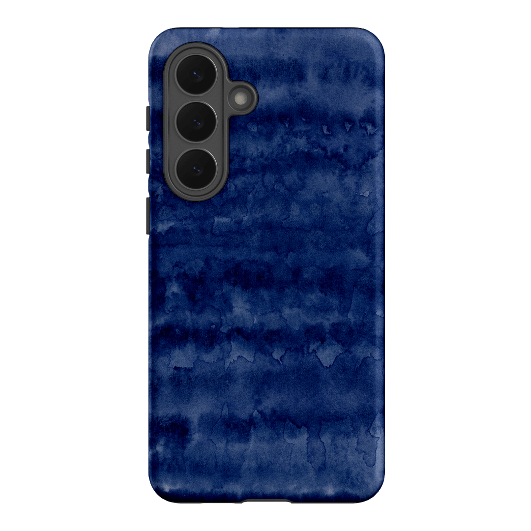 Watercolour Stripes Navy Printed Phone Cases Samsung Galaxy S26 Plus / Armoured by The Dairy - The Dairy
