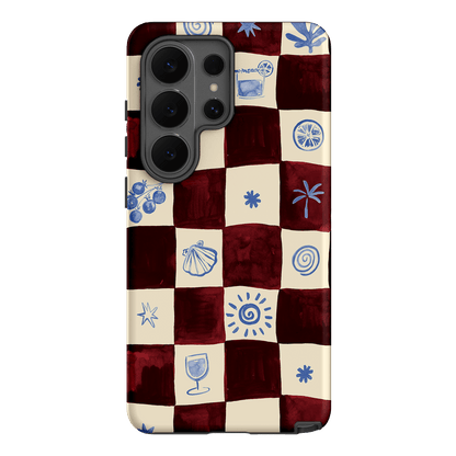 Afternoon Mezze Maroon Printed Phone Cases Samsung Galaxy S26 Ultra / Armoured by Charlie Taylor - The Dairy