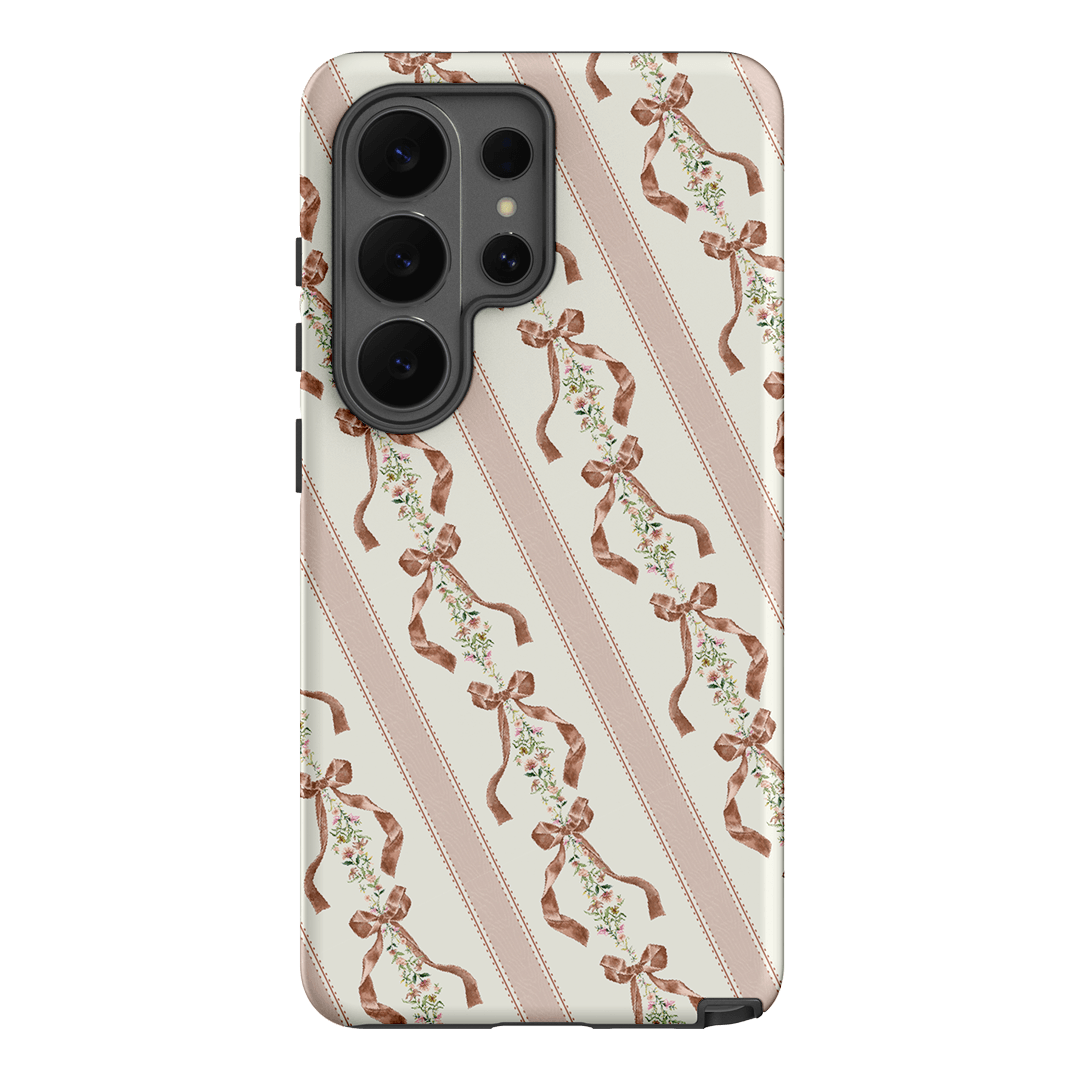 Bow Stripe Printed Phone Cases Samsung Galaxy S26 Ultra / Armoured by Veronica Tucker - The Dairy