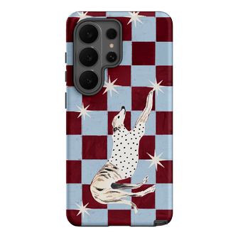 Check Greyhound Blue Printed Phone Cases Samsung Galaxy S26 Ultra / Armoured by Lisa Hu - The Dairy