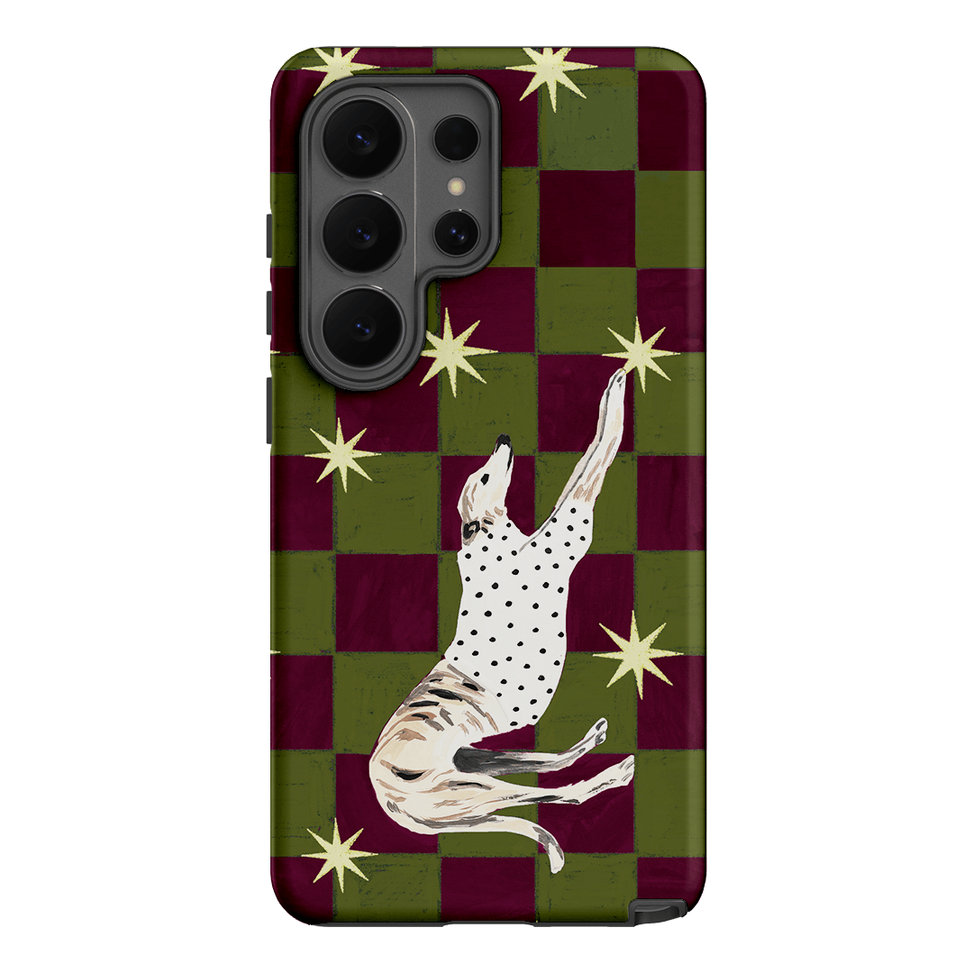 Check Greyhound Green Printed Phone Cases Samsung Galaxy S26 Ultra / Armoured by Lisa Hu - The Dairy