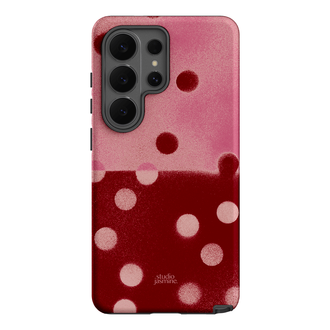 Cherry Polka Dot Printed Phone Cases Samsung Galaxy S26 Ultra / Armoured by Jasmine Dowling - The Dairy