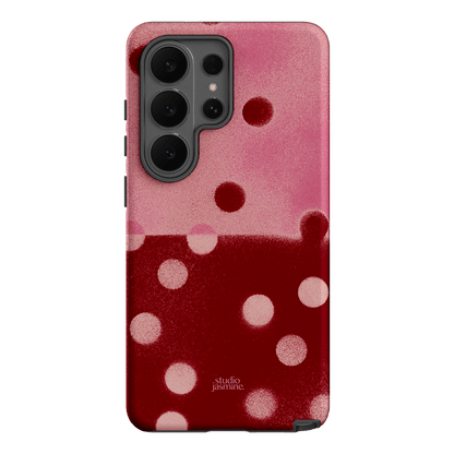 Cherry Polka Dot Printed Phone Cases Samsung Galaxy S26 Ultra / Armoured by Jasmine Dowling - The Dairy