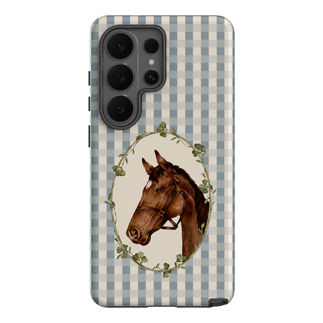 Gingham Horse Printed Phone Cases Samsung Galaxy S26 Ultra / Armoured by Kasiags Art - The Dairy