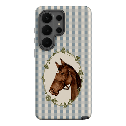 Gingham Horse Printed Phone Cases Samsung Galaxy S26 Ultra / Armoured by Kasiags Art - The Dairy