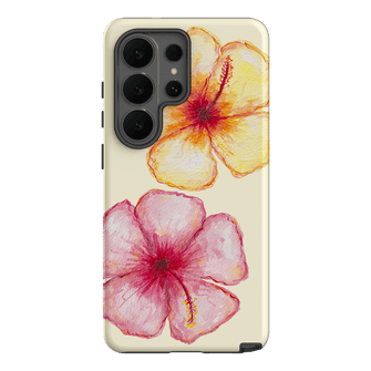 Hibiscus Flower Yellow Printed Phone Cases Samsung Galaxy S26 Ultra / Armoured by BG. Studio - The Dairy
