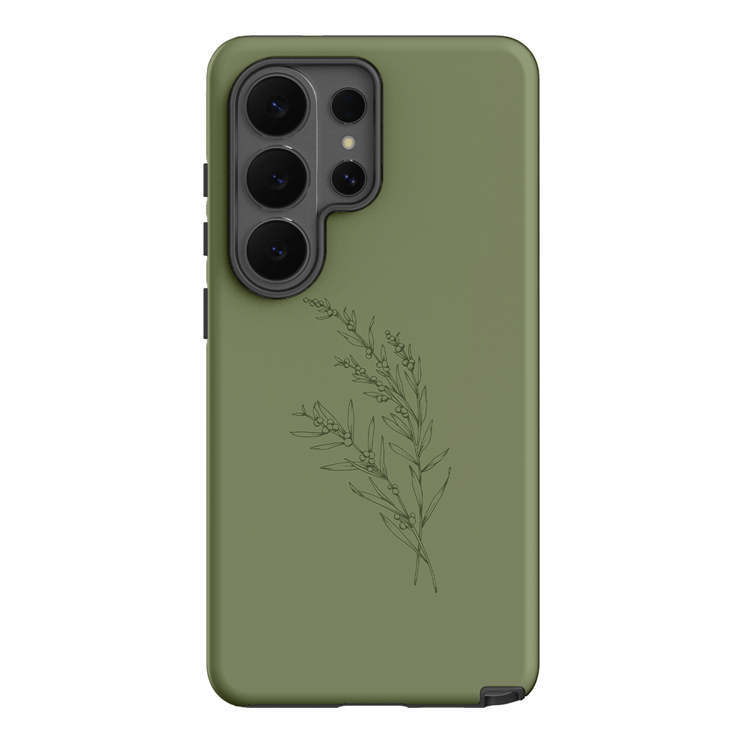 Khaki Wattle Printed Phone Cases Samsung Galaxy S26 Ultra / Armoured by Typoflora - The Dairy