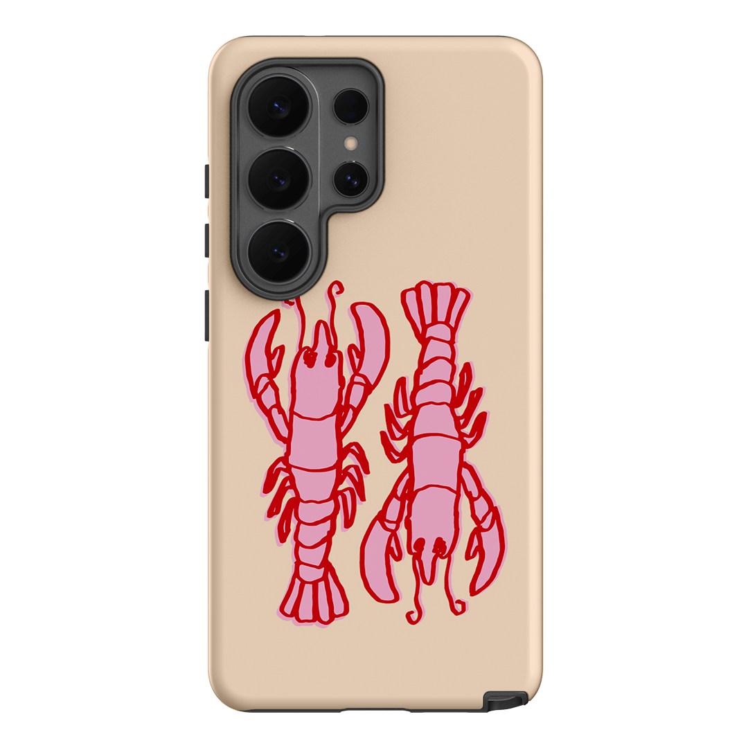 Lobster Love Peach Printed Phone Cases Samsung Galaxy S26 Ultra / Armoured by The Dairy - The Dairy